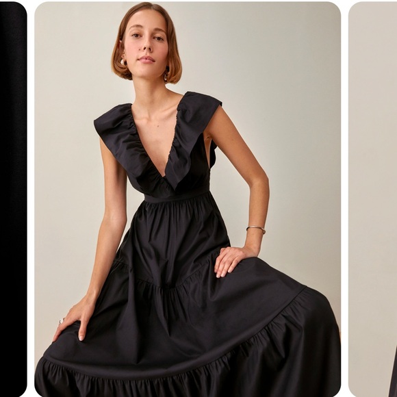 Reformation Black Maxi Fairfield Dress - Picture 5 of 7